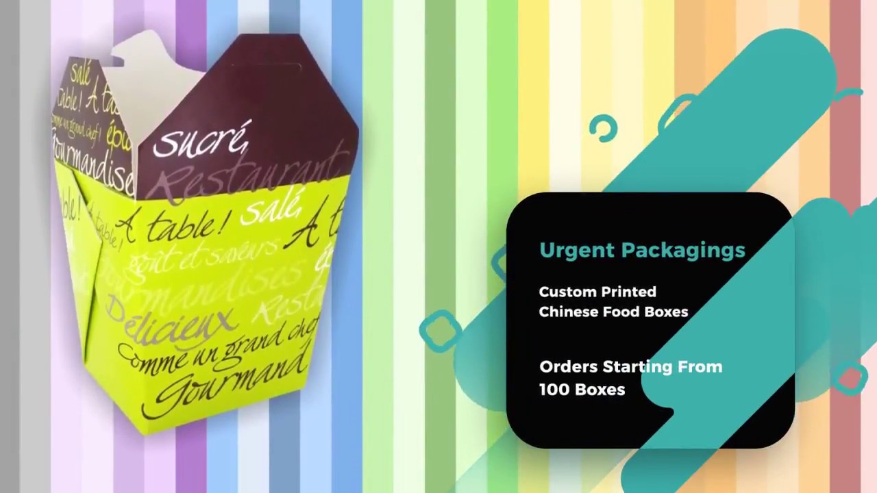 Custom Printed Chinese Food Boxes | By Industry | Food & Beverage | Custom Boxes | Urgent Packagings