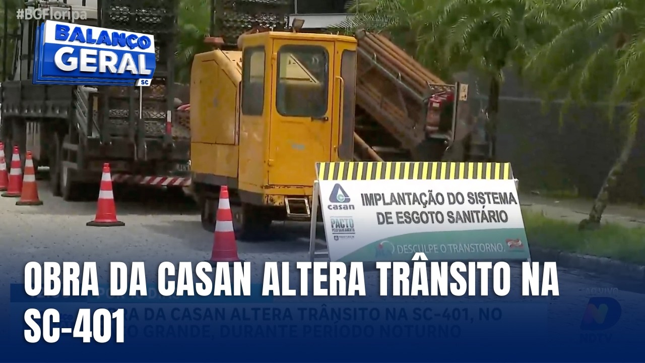 Trânsito sofre alterações na SC-401 no Saco Grande