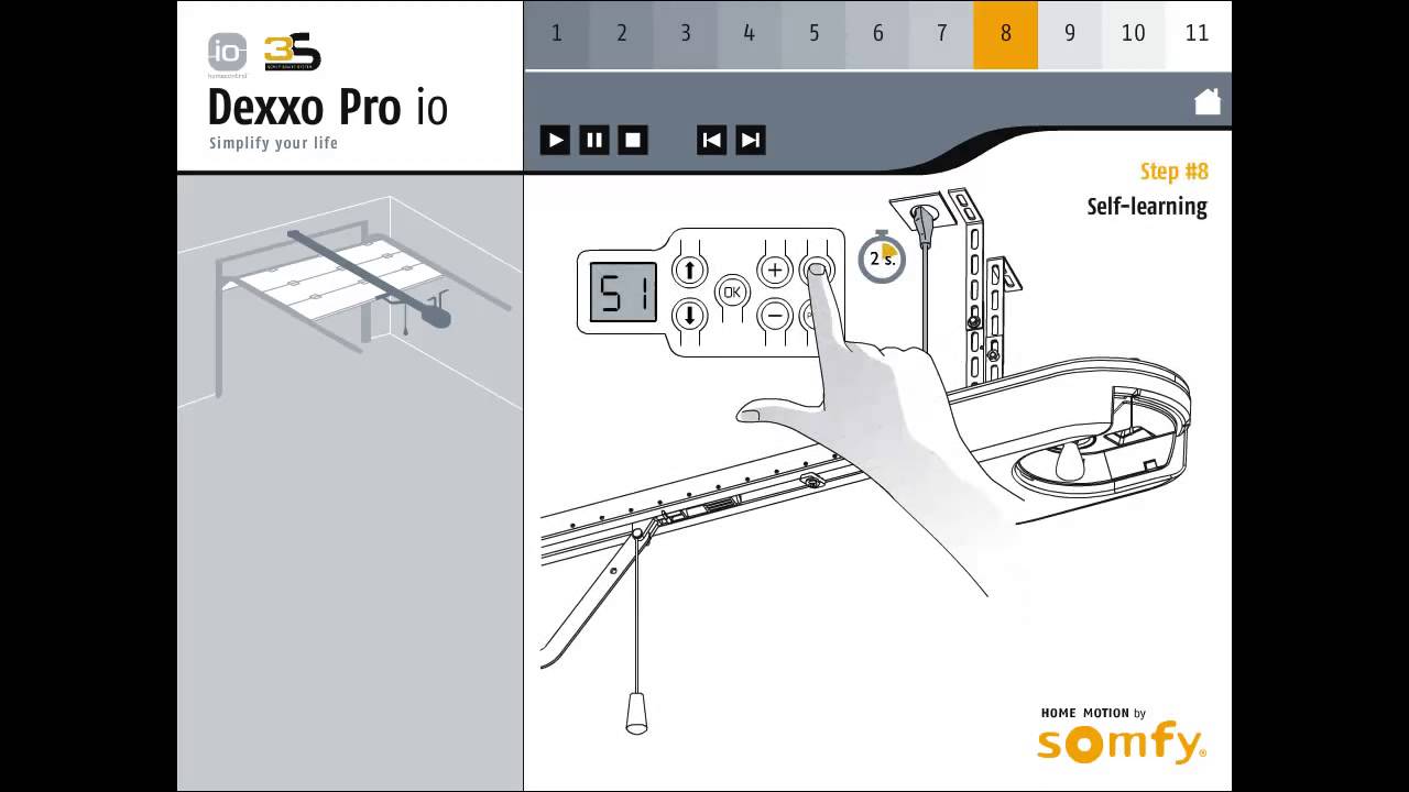 SOMFY : How to install a DEXXO PRO IO (English version)