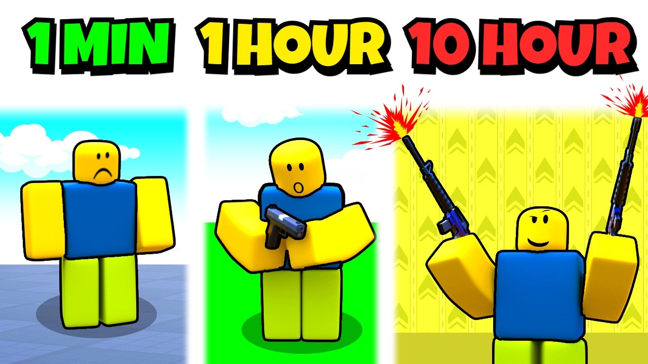 I Made a Roblox FPS in 1 Minute VS 10 Minutes VS 1 Hour VS 10 Hours