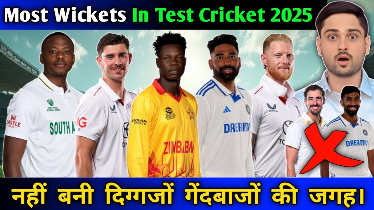 Most Wickets In Test Cricket 2025 | Mitchell Starc | Mohammed Siraj | Ben Stokes | Jasprit Bumrah