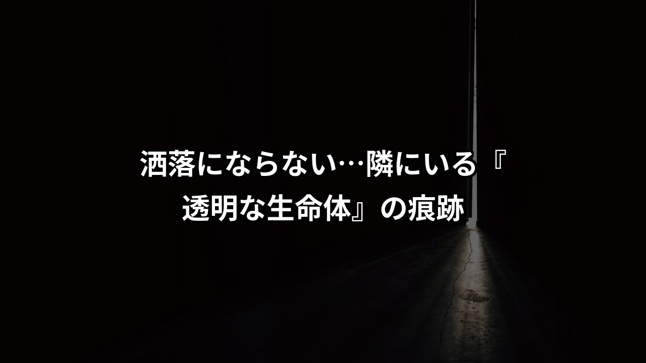 洒落にならない…隣にいる『透明な生命体』の痕跡