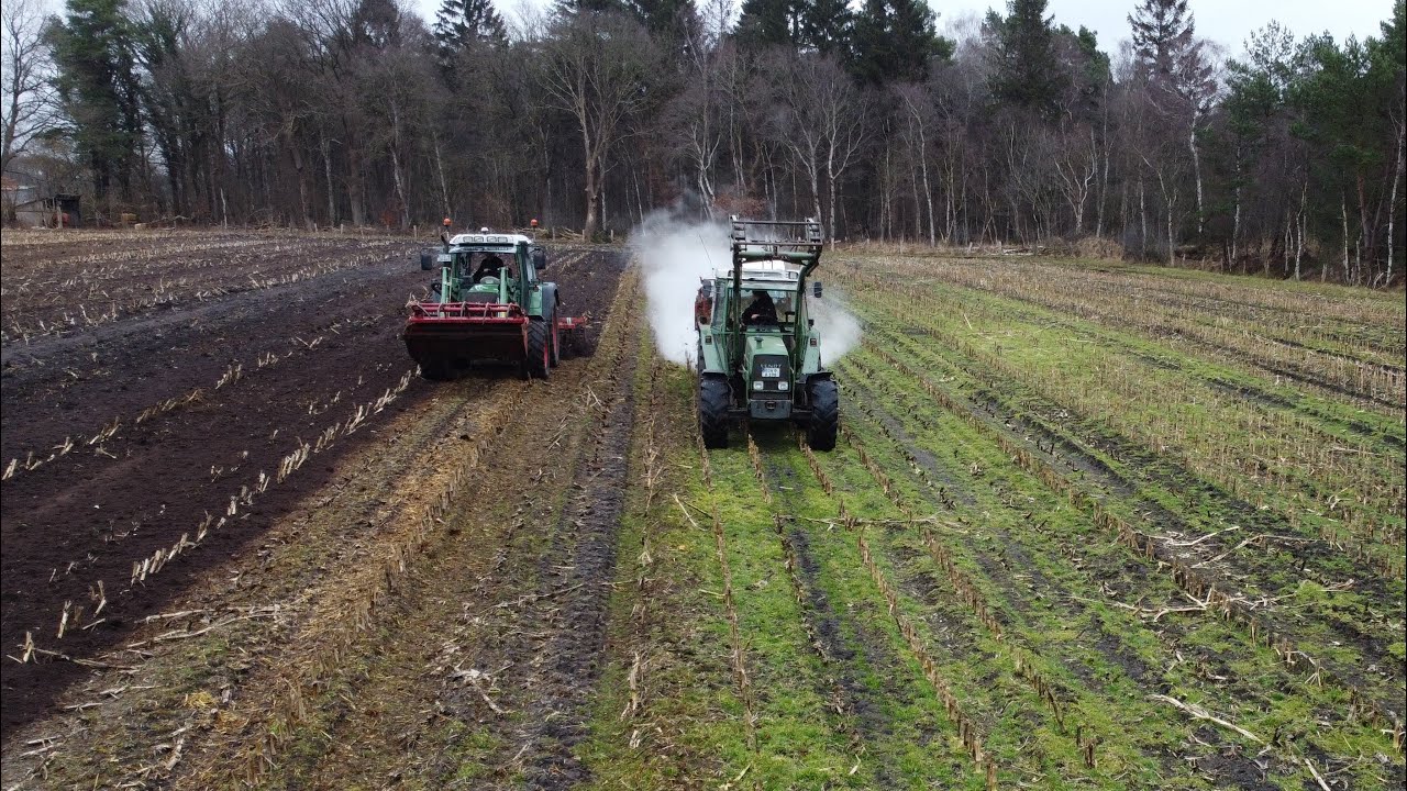 Miststreuen 2021 mit Fendt 312, 308 und Mengele Doppel Trumpf