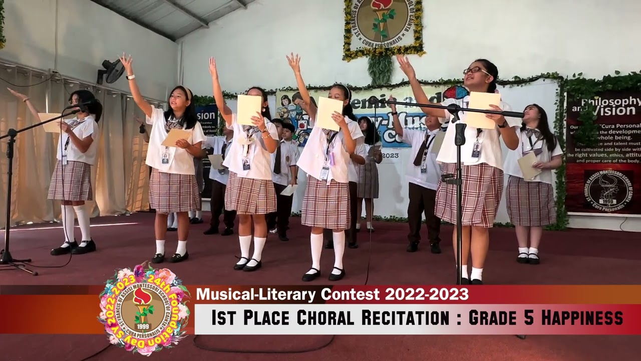 SFAMSC Choral Recitation: Grade 5 Happiness SY 2022-2023