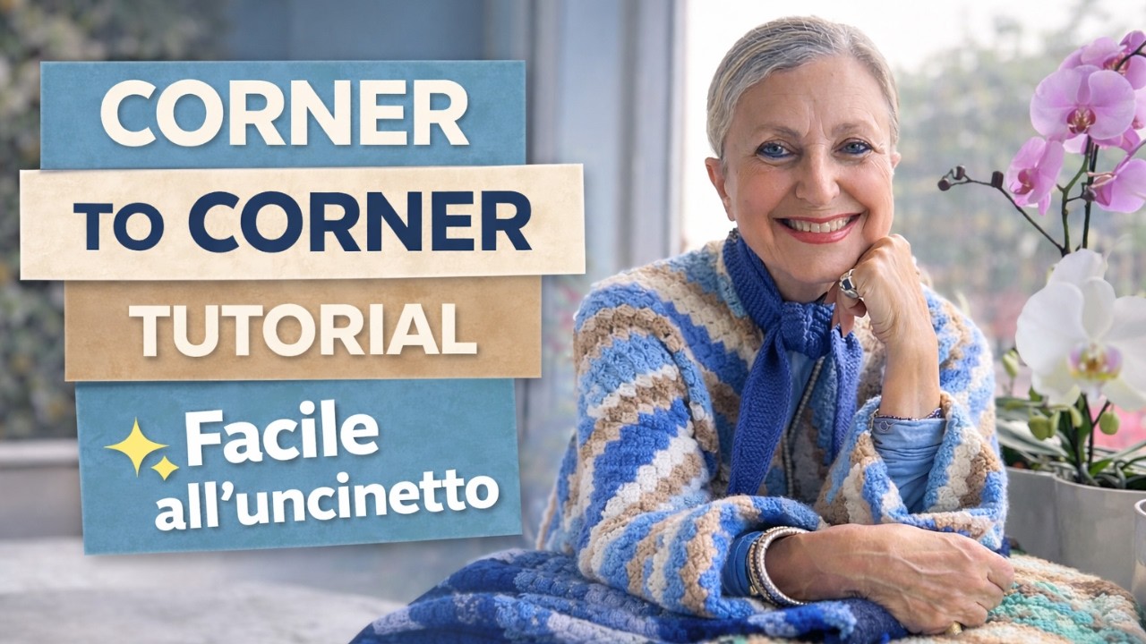 Come fare il Corner to Corner (C2C) | Tutorial uncinetto facile