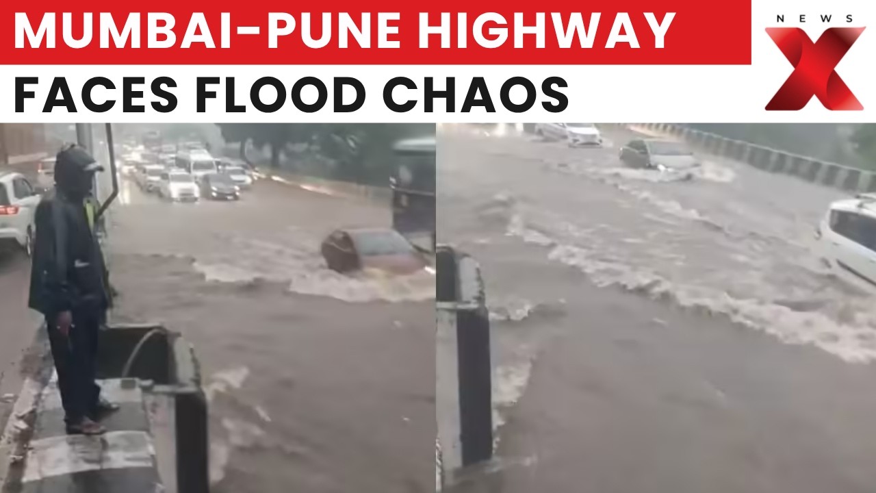 Mumbai-Pune Highway Hit By Waterlogging, Traffic Curbs Imposed | Latest News | NewsX