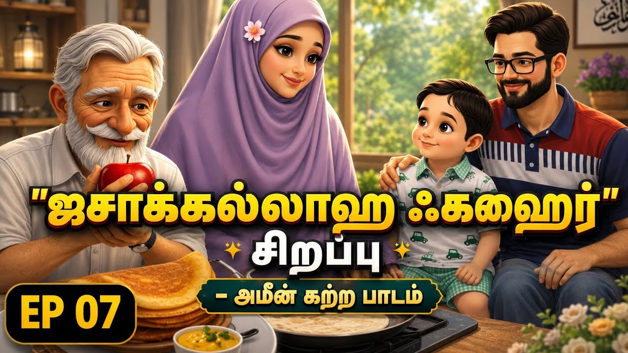 ஜசாக்கல்லாஹு ஃகஹைர்  சிறப்பு 💖அமீன் கற்ற பாடம் #islamicstoriestamil