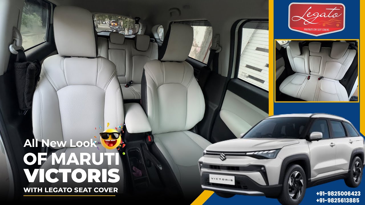 Maruti Victoris Legato Premium Seat Cover Installation | Luxury Interior Look #legatoseatcovers