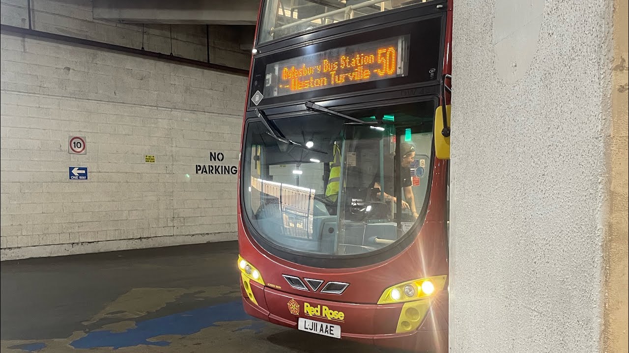 LOVELY!! Red Rose Travel VDL DB300 Wright Gemini 2 50555 LJ11 AAE on Route 50