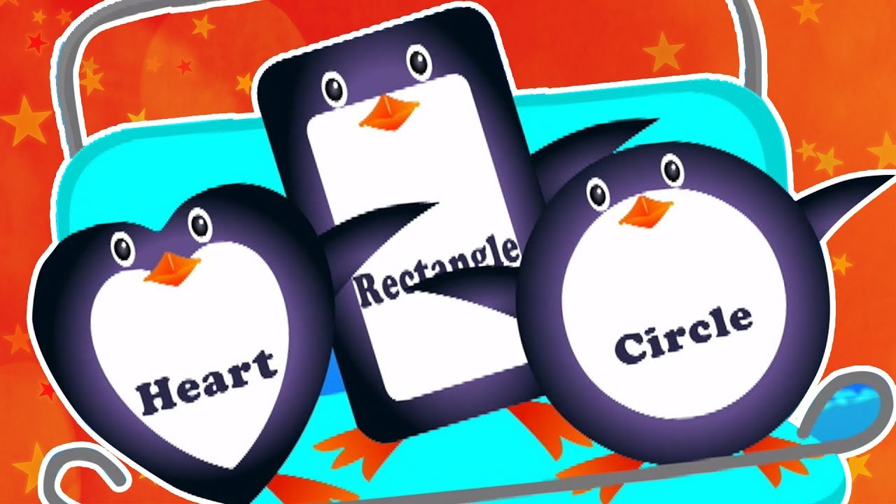Cinco pequeños pingüinos | Canciones para bebés | Nursery Rhyme | Shapes Song | Five Little Penguins