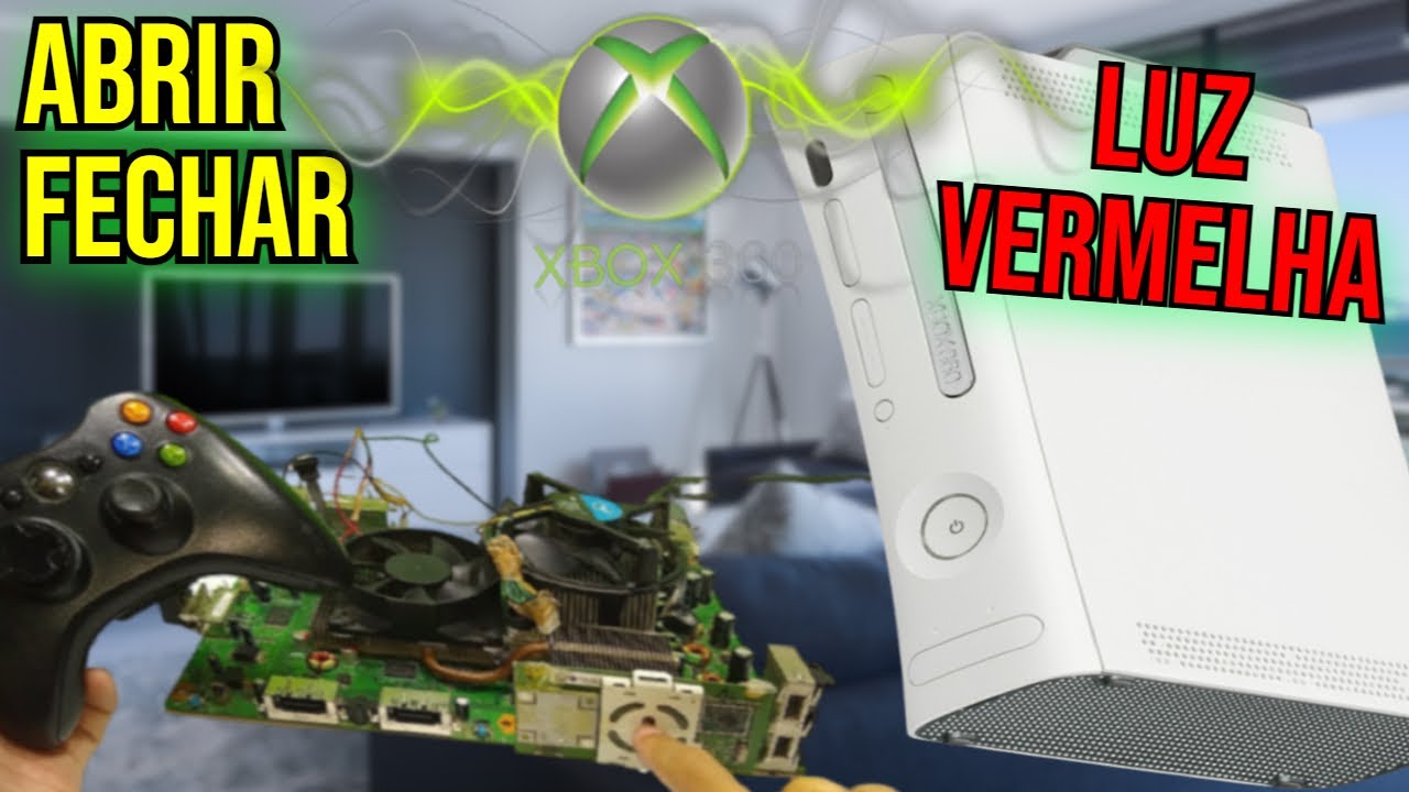 XBOX 360 LUZ VERMELHA - COMO ABRIR CONSOLE E TAMBÉM TENTAR CONSERTAR O PROBLEMA DE LUZ VERMELHA