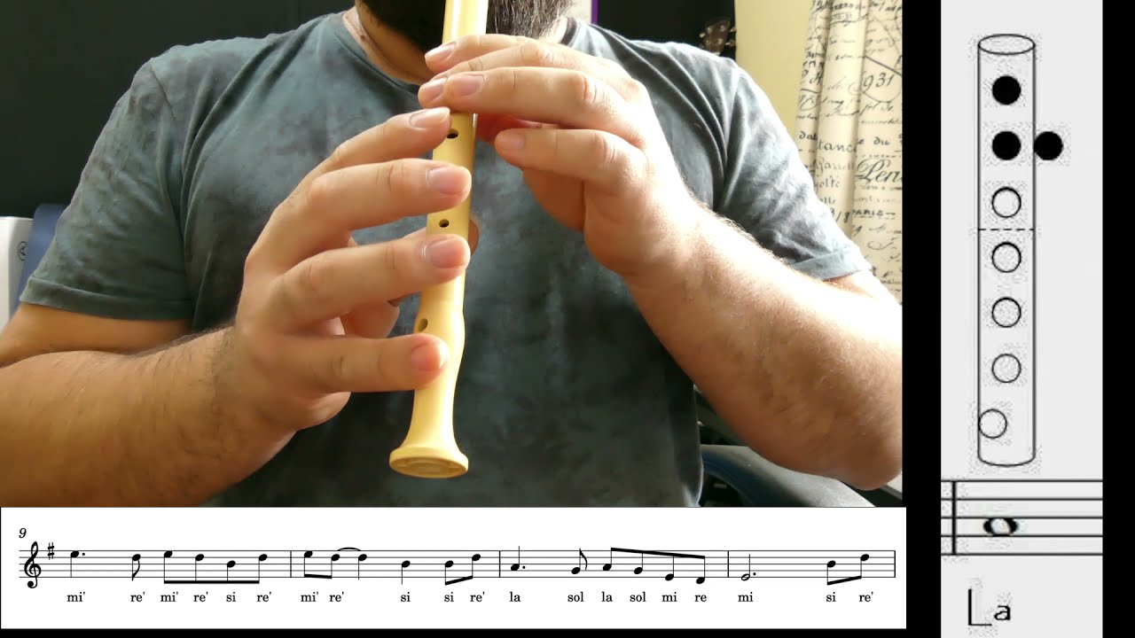 Todos Juntos - Tutorial de flauta dulce soprano (Notas y digitaciones)