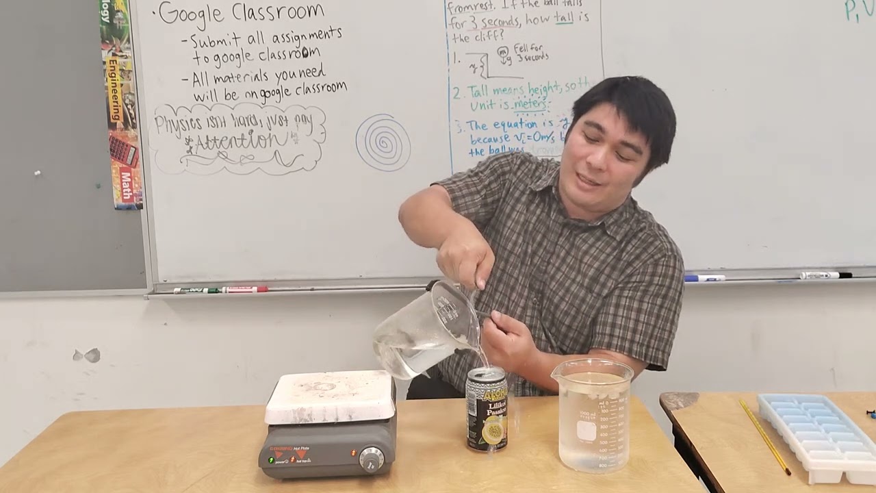 Charles Law Presentation with a Soda Can Part 1