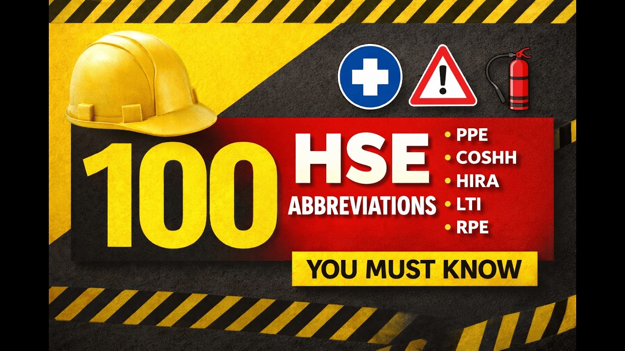 100 Most important HSE Abbreviations Explained in 5 Minutes || Must Know Terms for Everyone