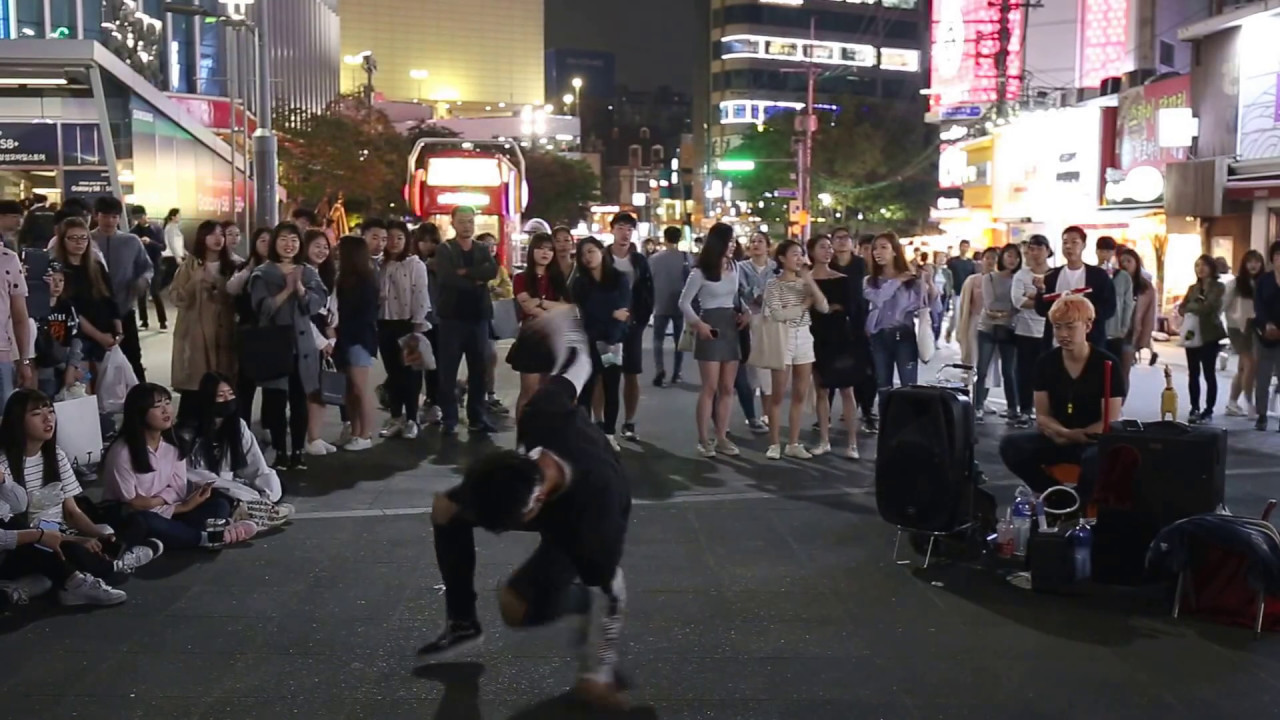 JHKTV] sin chon street dance DOB  yang s y solo dance blood sweat & tear
