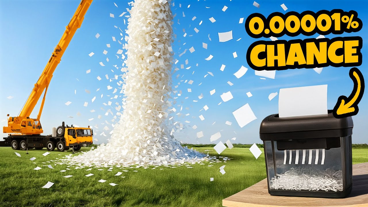IMPOSSIBLE? 100,000 Paper Sheets Drop Vs Paper Shredder
