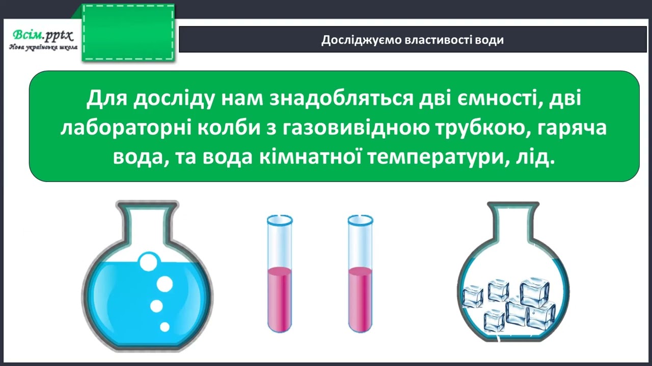 Які властивості має вода? Дослідження властивостей води.