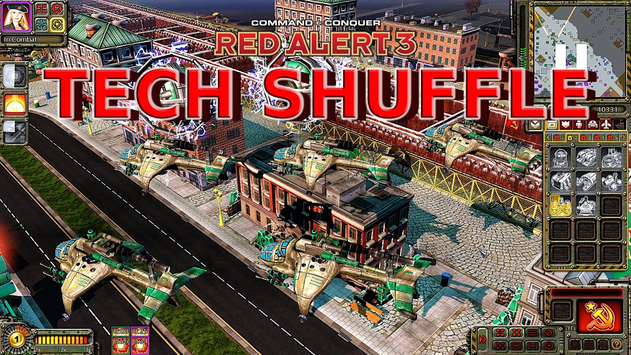 Red Alert 3 Tech Shuffle MOD Soviet Sub Faction Pan Asia Union | It's TIME for Siege Chopper!