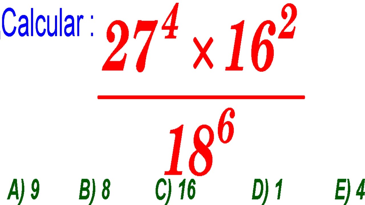 Teor&iacute;a de Exponentes - Ejercicio Resuelto - &Aacute;lgebra Rubi&ntilde;os