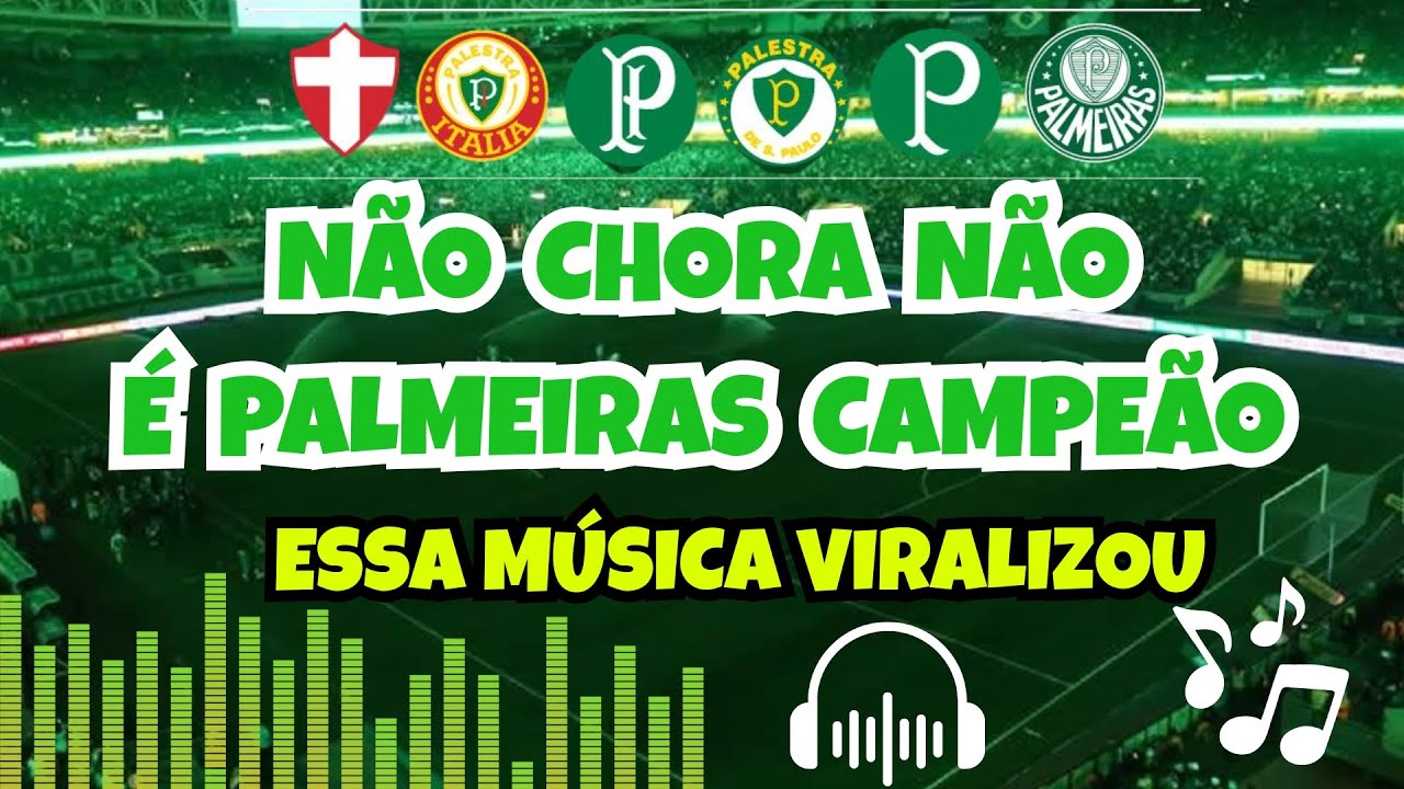 É PALMEIRAS CAMPEÃO! NÃO CHORA! MÚSICA DO VERDÃO! VAI VIRALIZAR! ABEL FERREIRA! LIBERTADORES VERDÃO
