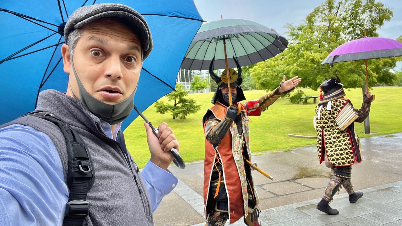 Japanese Samurai Guys guide me around Yonezawa