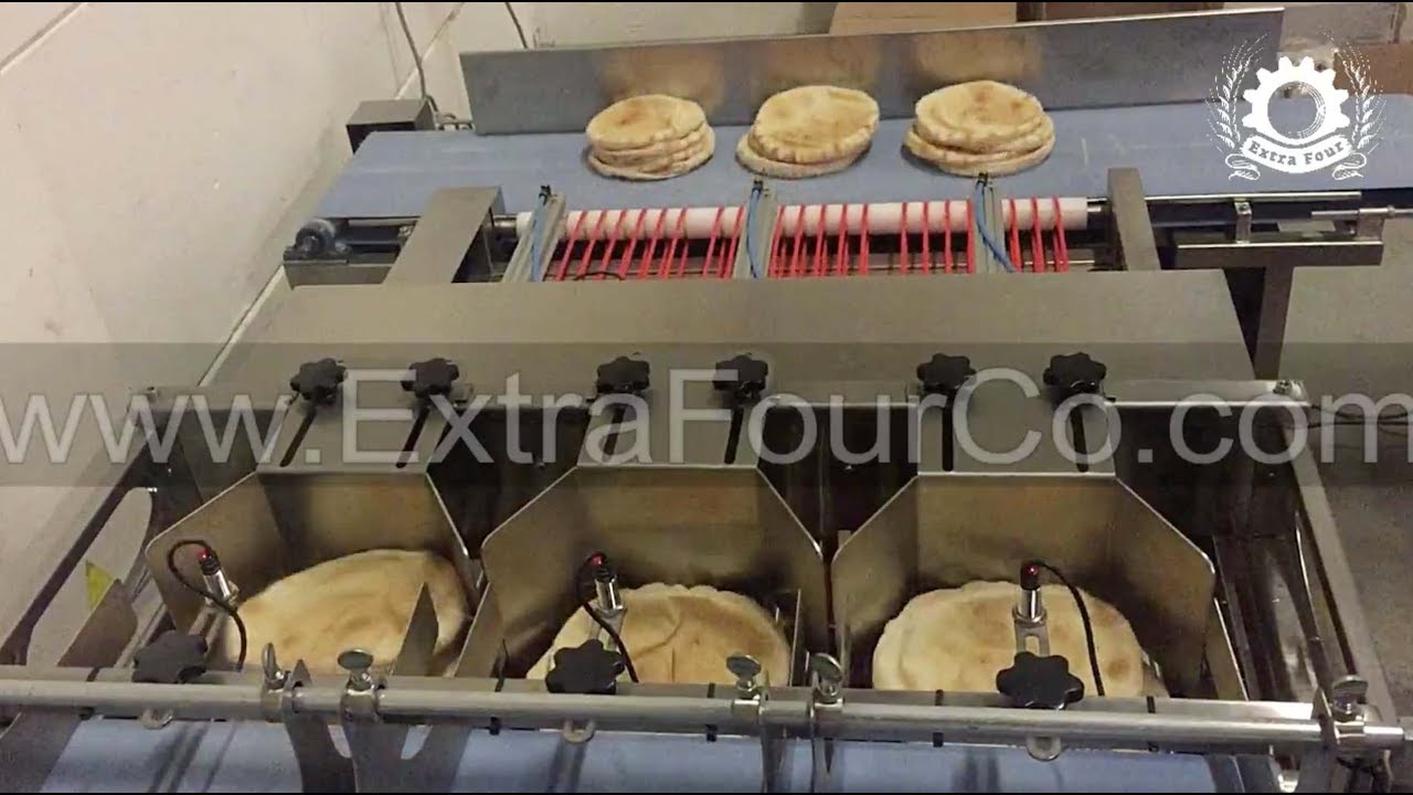 Extra Four Pita Lebanese Arabic Bread Counter Stacker Bagger تستيف الخبز اللبناني العربي