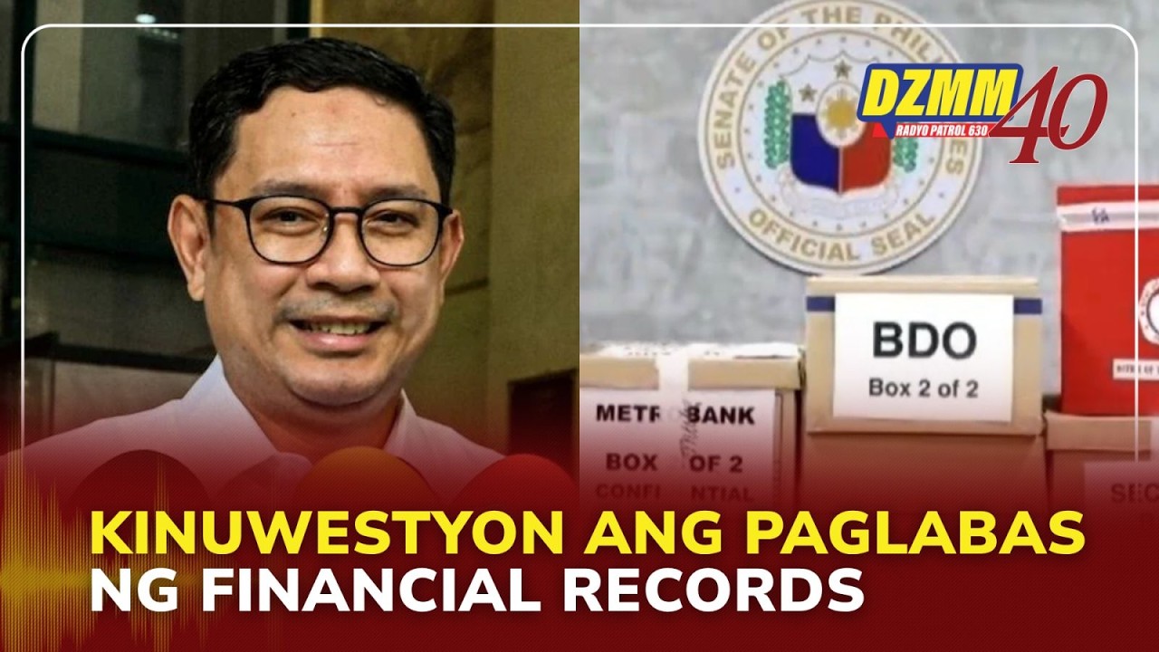 Mans Carpio questions Marcos approval to release wife's and his bank, tax records | (31 July 2026)