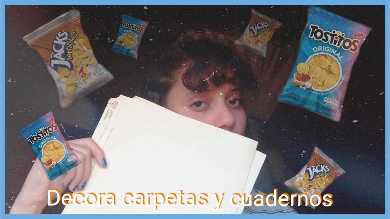 DIY decora tus carpetas/cuadernos con bolsas de SNACKS 🍫