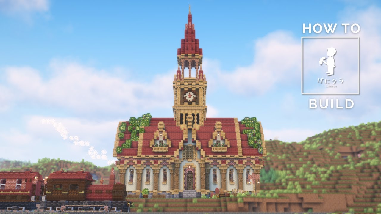【マインクラフト】おしゃれでファンタジーな銅ゴーレムの自動仕分け倉庫の作り方｜外装編