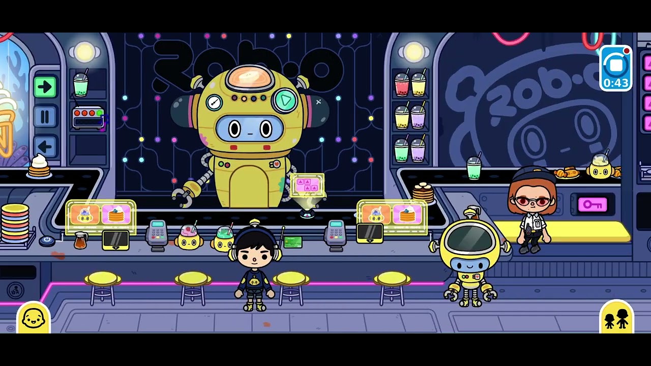 Pt1: of the secret vip section at Robo cafe in Toca life world 