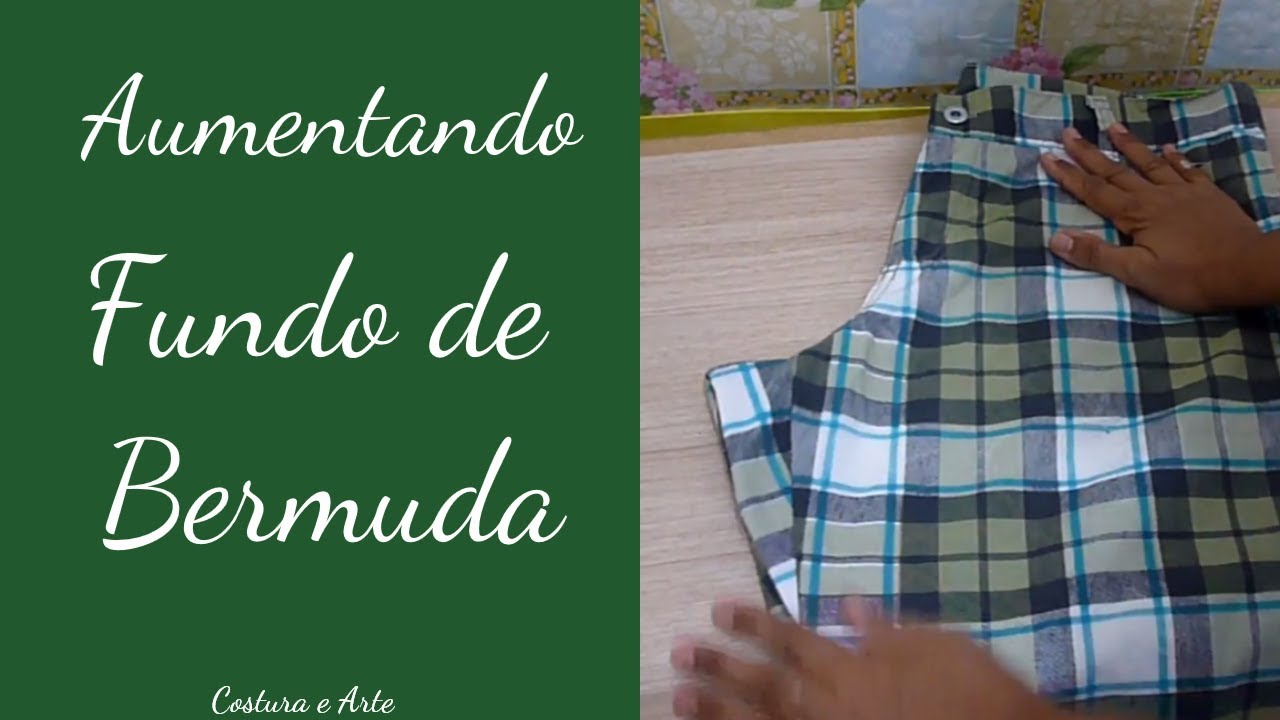 AUMENTANDO FUNDO DE BERMUDA RÁPIDO E FÁCIL USANDO PRÓPRIO BOLSO | COSTURA E ARTE