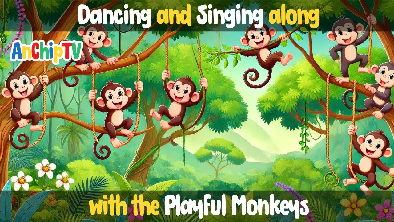 Playful Monkeys | Kids Dance Songs | AnChip TV