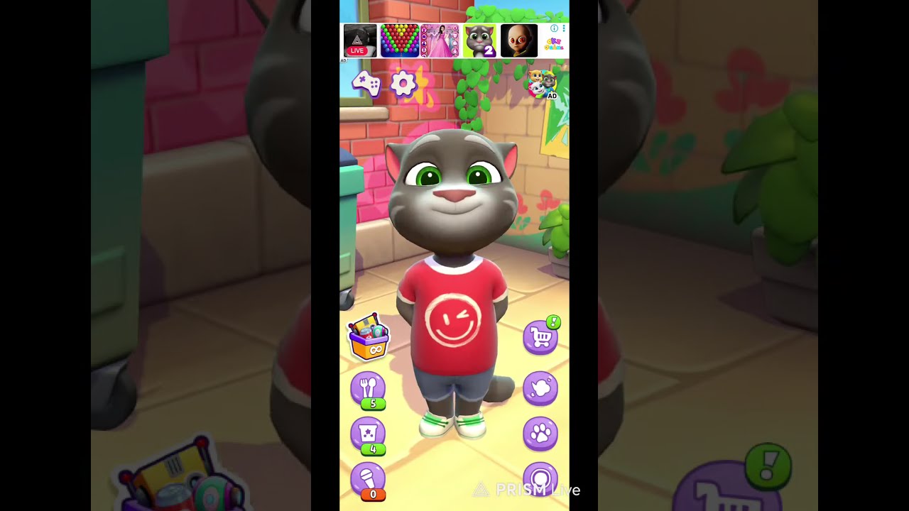 talking tom live #talkingtom #talkingtom2 #trending #live #funnycat satisfying
