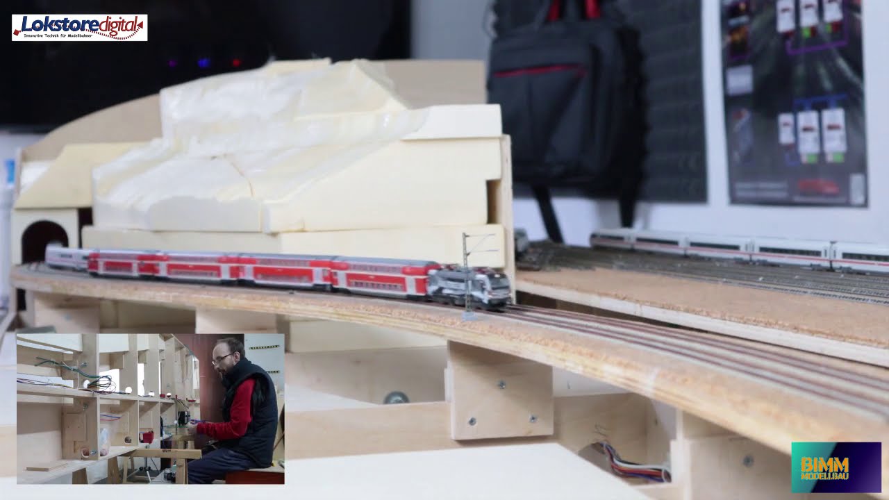 Modelleisenbahn Automatikbetriebstest - Eindr&uuml;cke Fahrvideo Spur N 1:160 LokstoreDigital Lodi-System