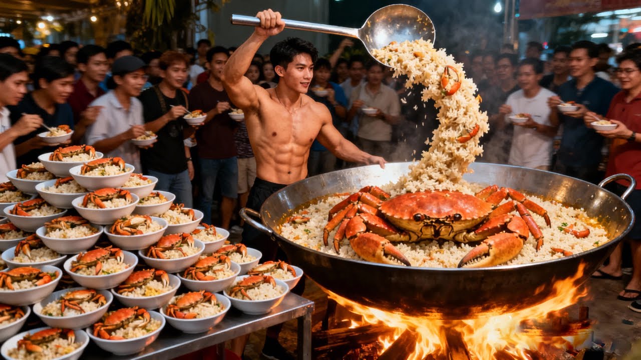 Cơm cua rừng ngập mặn Phúc Kiến – Một nồi bán hơn 2000, 38 đồng một phần ăn tự do!