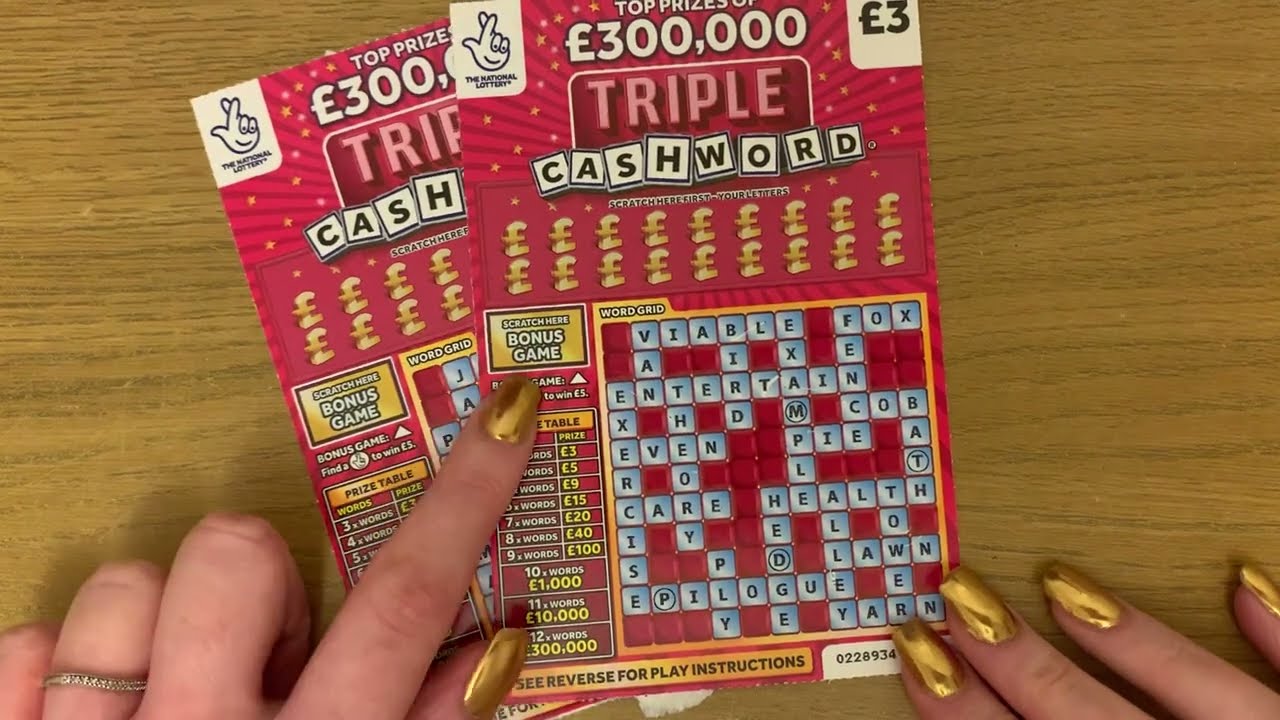 &pound;3 Triple Cashword Scratch Cards uk National Lottery