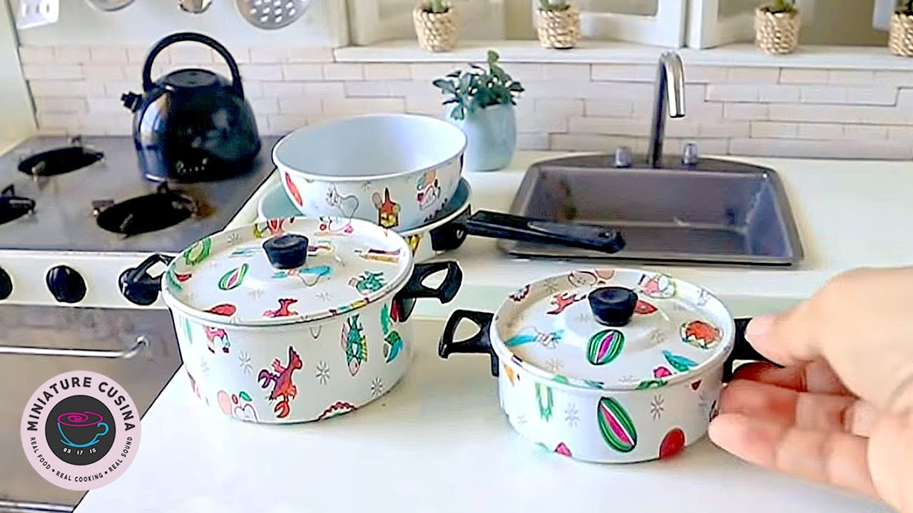 Распаковка ВИНТАЖНЫЙ НАБОР КУХОННЫХ ИГРУШЕК ПОСУДА Mini ASMR Tiny Food