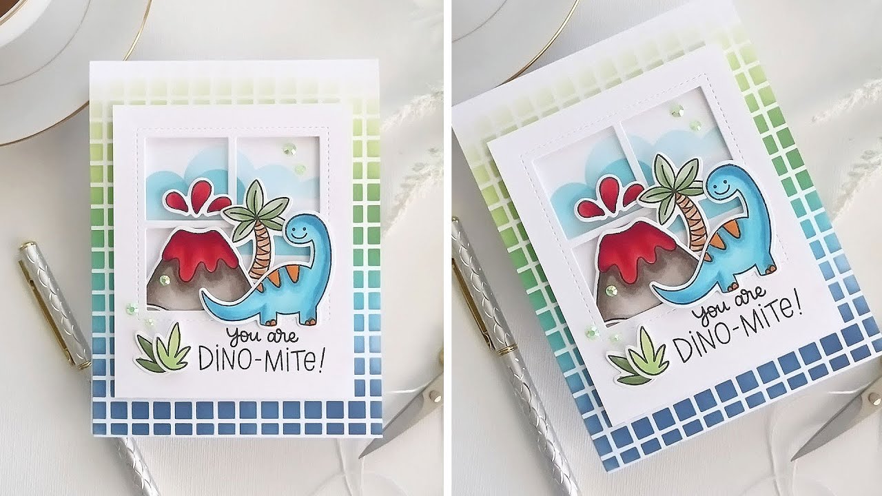 Creating A Dinosaur Scene Card by Pretty Pink Posh