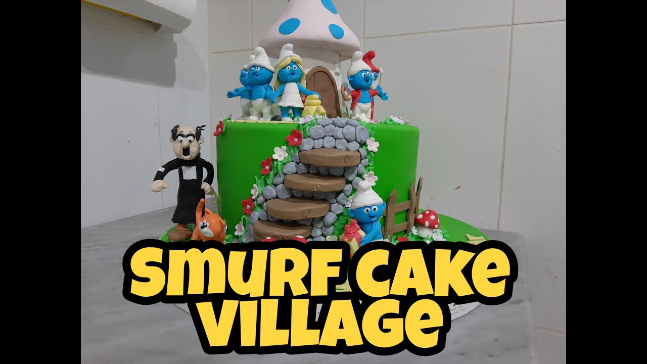 SMURF CAKE VILLAGE by LEaRN cake TV vlog #87