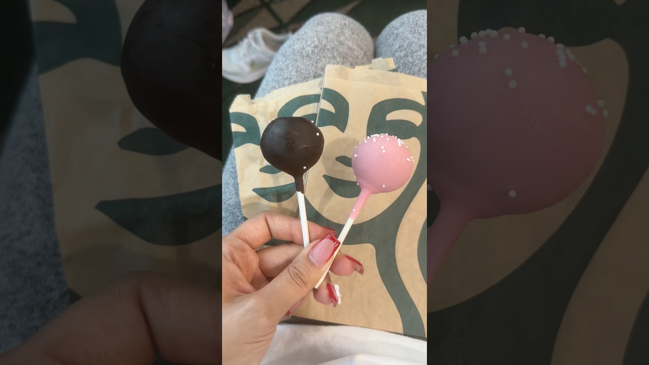 Starbucks birthday cake pop vs chocolate cake pop #starbucks #review