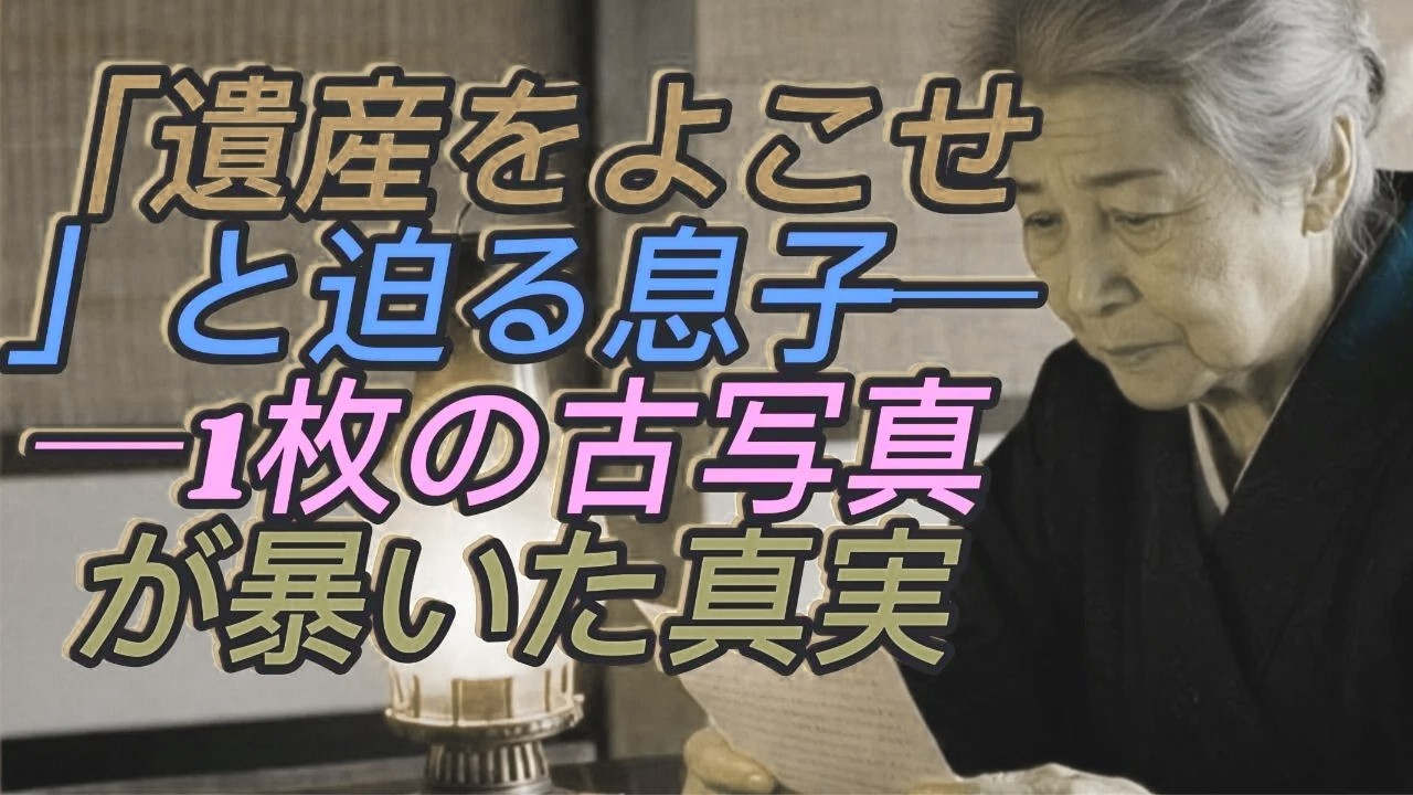 「遺産を奪おうとした息子に絶望した母…古い写真1枚が全てを覆した」
