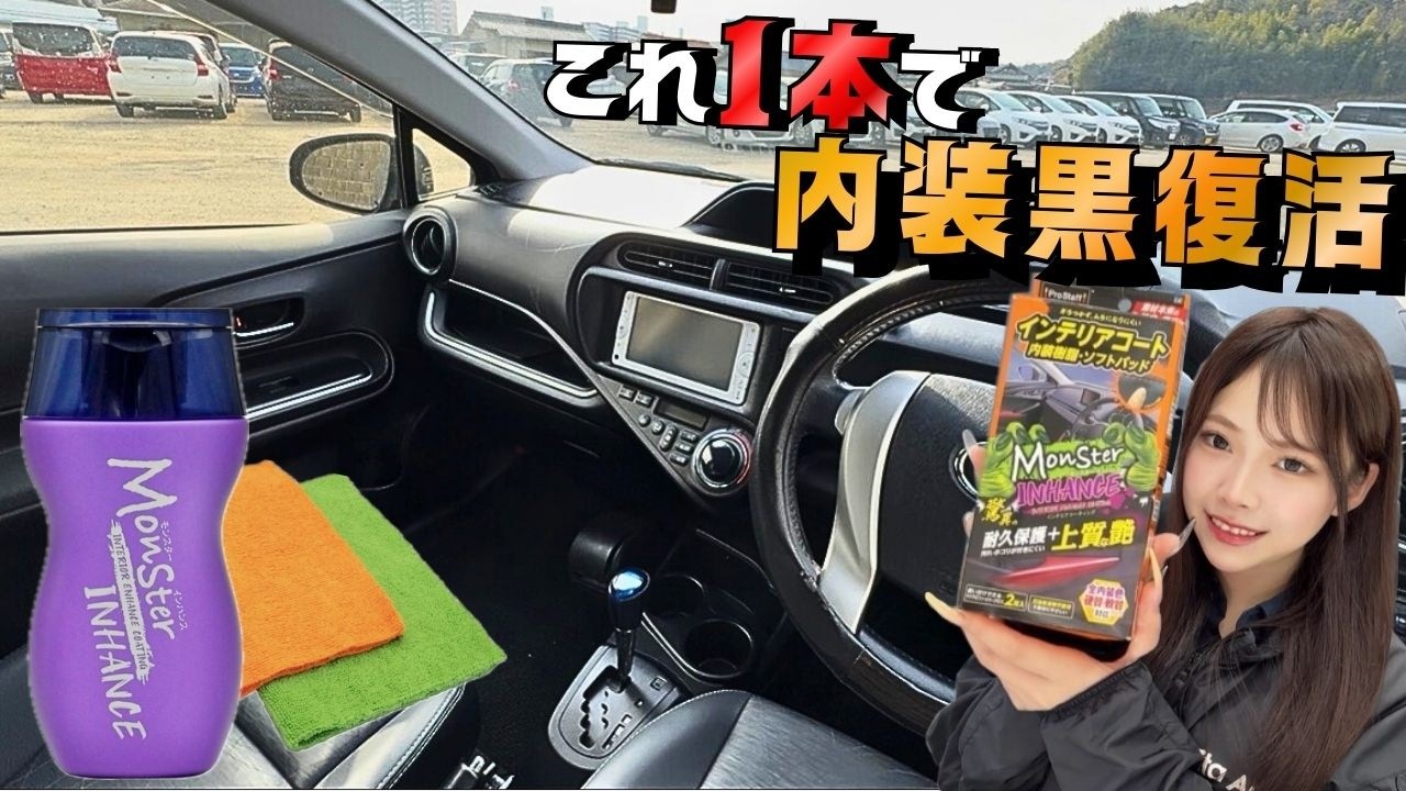 内装が新品みたいに復活。これ1本で樹脂もレザーもゴムもいける。