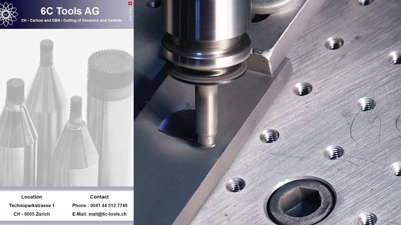 Milling a sphere into TUNGSTEN CARBIDE with PCD Endmill.