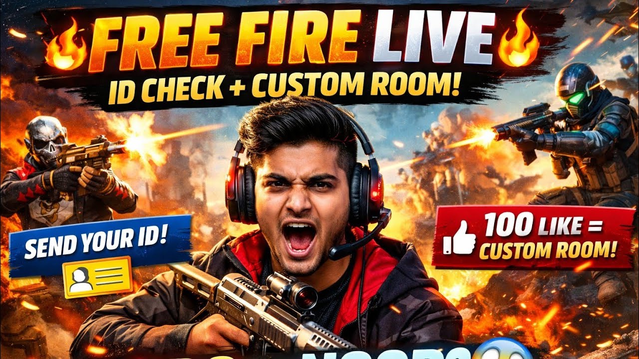 🔴 FREE FIRE LIVE | AAPKI ID PRO YA NOOB? 😱 | CUSTOM ROOM | SEND YOUR ID