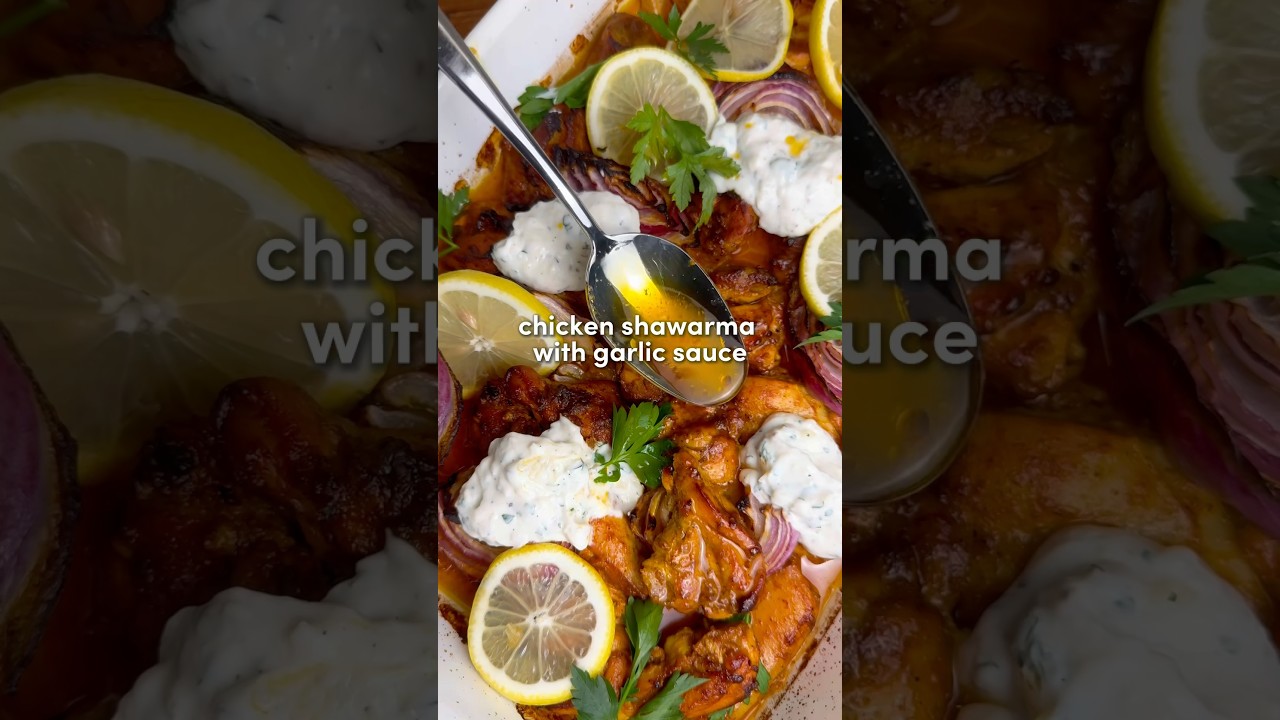 Chicken Shawarma 🔥 (Full recipe pinned in the comments)