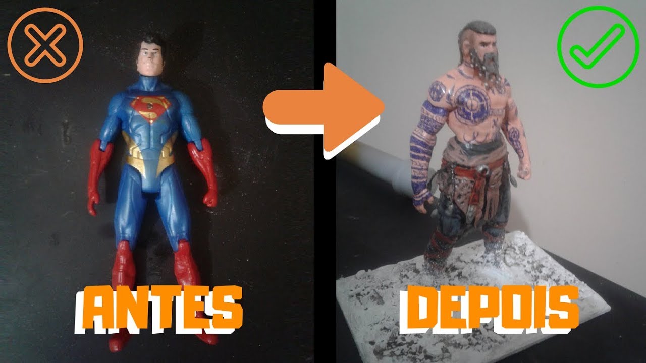 TRANSFORMANDO O SUPER HOMEM NO BALDUR (GOD OF WAR) - TOY MAKEOVER