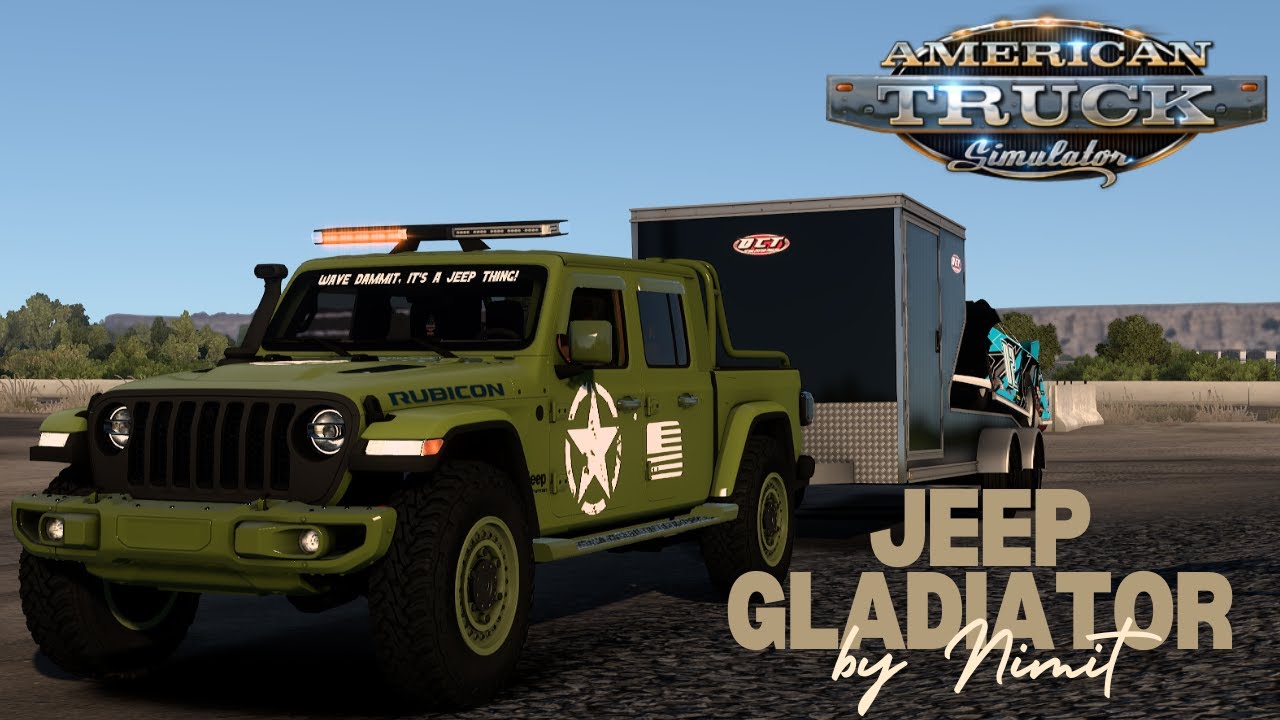 Nimit's Jeep Gladiator | Relocating a race car for one of my clients | American Truck Simulator 1.51