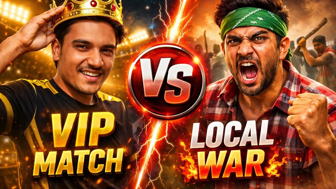 🏆 VIP vs Local Cricket 🏏#VIPvsLocal#CricketVlog#IndianCricket#CricketComparison#vinayakbunny 