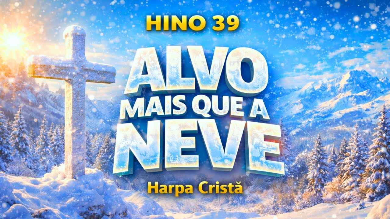 Hino 39 - Alvo Mais Que a Neve - Harpa Cristã - Louvor Tradicional - Hino Antigo da Harpa Cristã