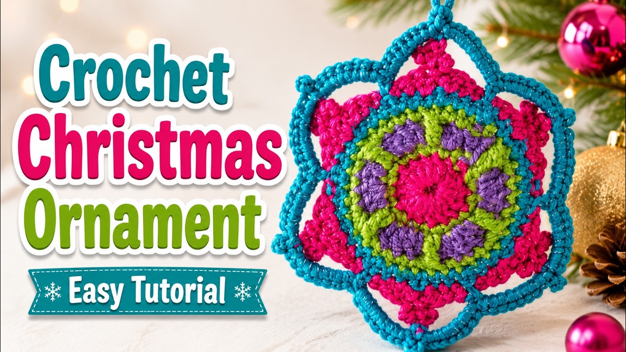 Crochet Christmas Ornament | EASY | The Crochet Crowd